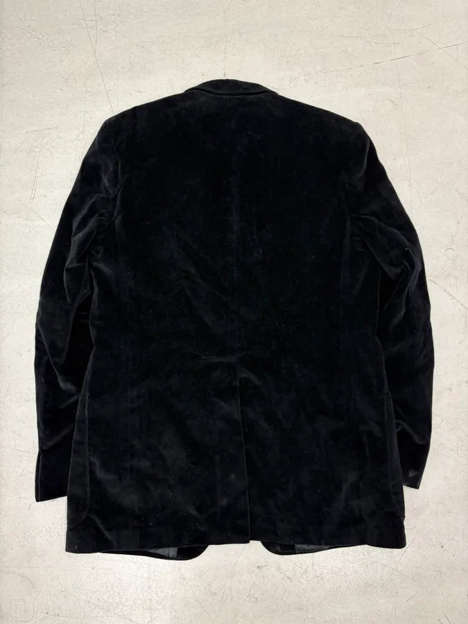 1990s Yves Saint Laurent Classy Black Velvet Blazer Jacket bMgMBDG 5