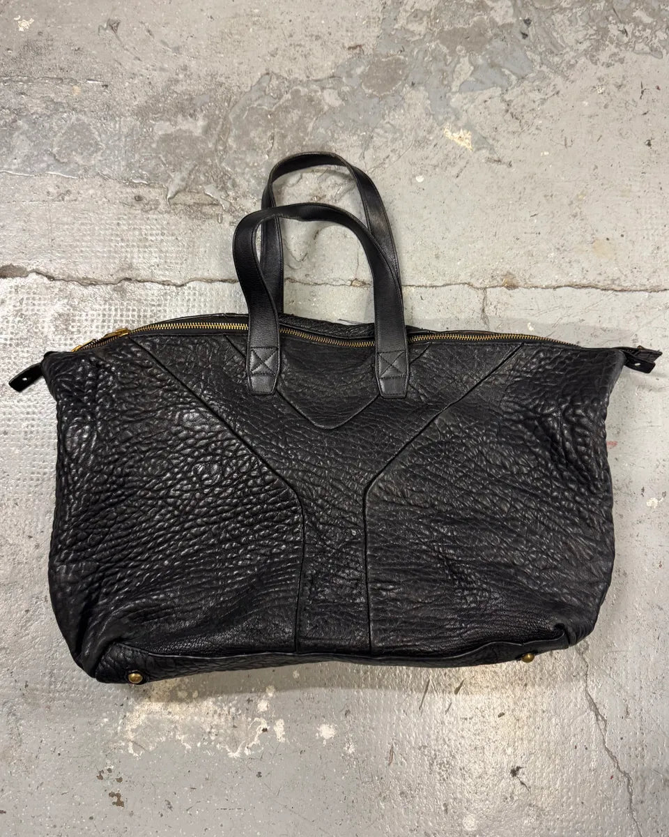 1990s Yves Saint Laurent Black Y Grain Leather Bag (OS) XzpReJy 1
