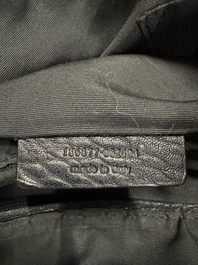 1990s Yves Saint Laurent Black Y Grain Leather Bag (OS) XzpReJy 12