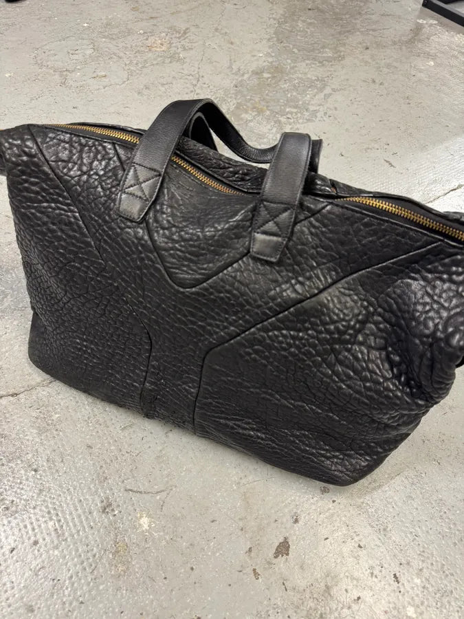 1990s Yves Saint Laurent Black Y Grain Leather Bag (OS) XzpReJy 4