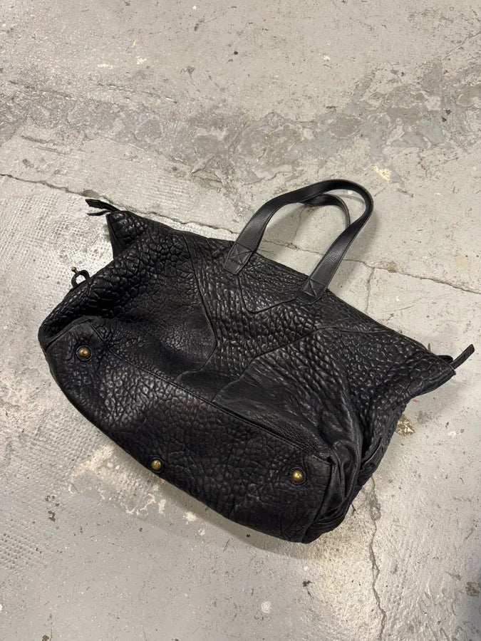 1990s Yves Saint Laurent Black Y Grain Leather Bag (OS) XzpReJy 5