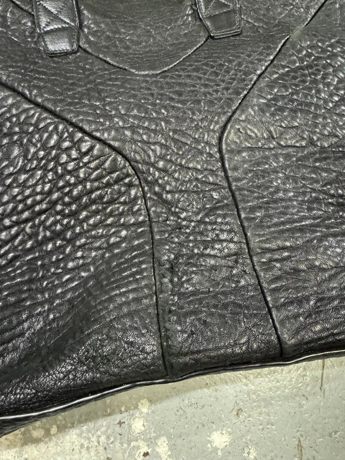 1990s Yves Saint Laurent Black Y Grain Leather Bag (OS) XzpReJy 6