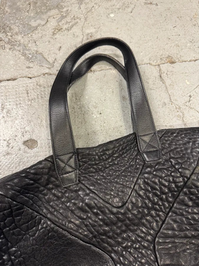 1990s Yves Saint Laurent Black Y Grain Leather Bag (OS) XzpReJy 8