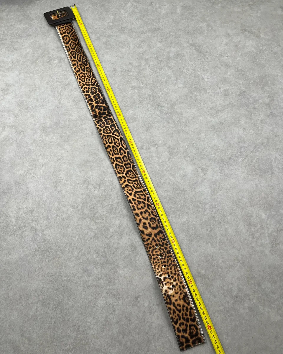 1990s Yves Saint Laurent Brown Pony Hair Leopard Belt WyMIguz 8
