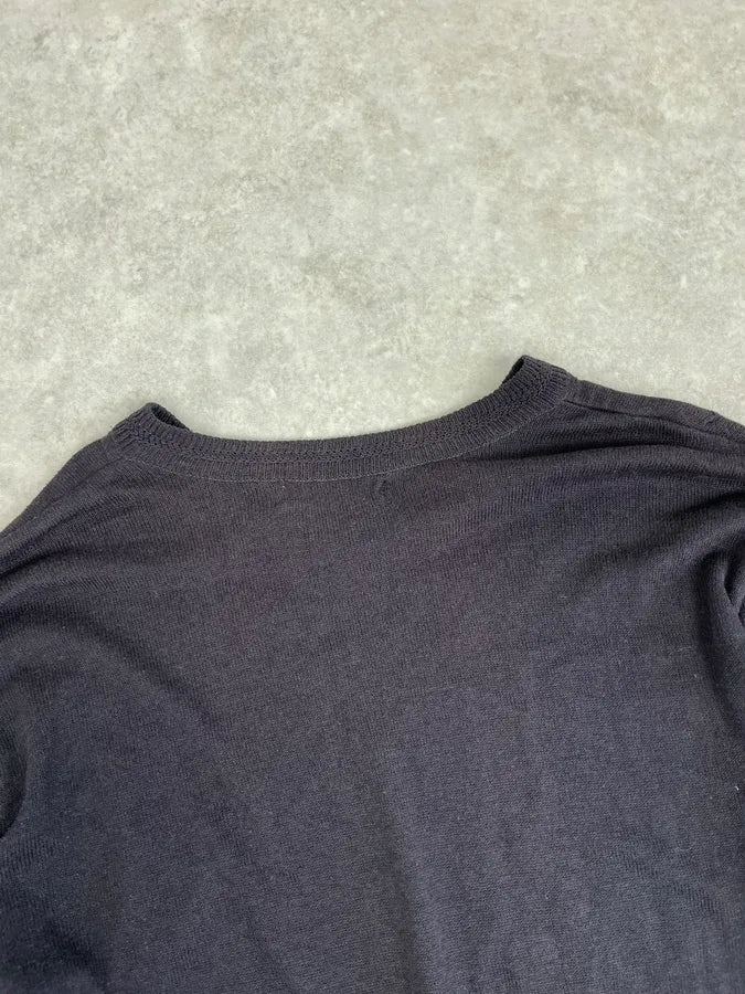 1990s Yves Saint Laurent Tern V Neck Distressed Sweater kehFvXA 6