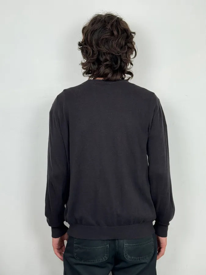 1990s Yves Saint Laurent Tern V Neck Distressed Sweater kehFvXA 1