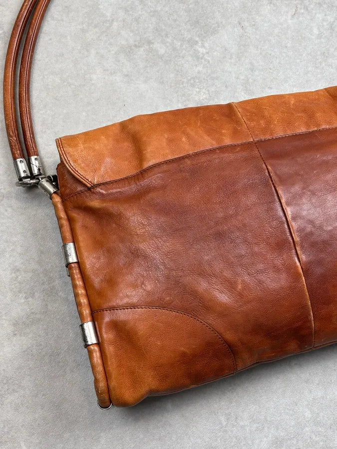 1990s Yves Saint Laurent Cognac Leather Shoulder Bag KJMtAHc 11