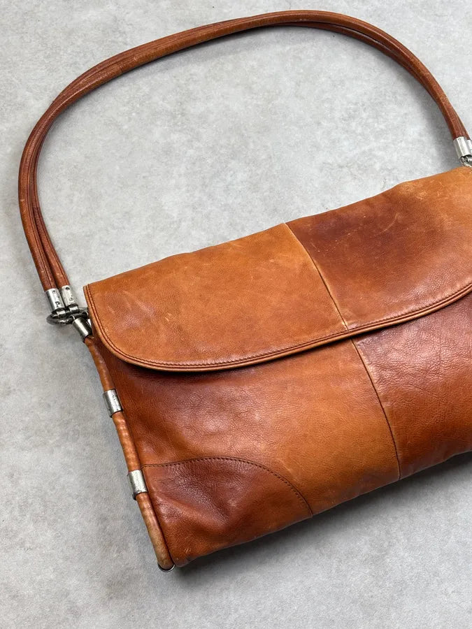 1990s Yves Saint Laurent Cognac Leather Shoulder Bag KJMtAHc 3