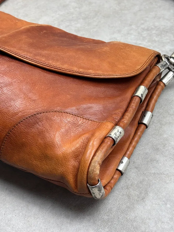 1990s Yves Saint Laurent Cognac Leather Shoulder Bag KJMtAHc 4