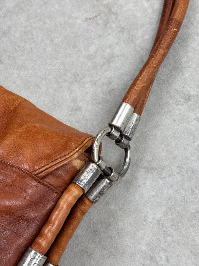 1990s Yves Saint Laurent Cognac Leather Shoulder Bag KJMtAHc 12