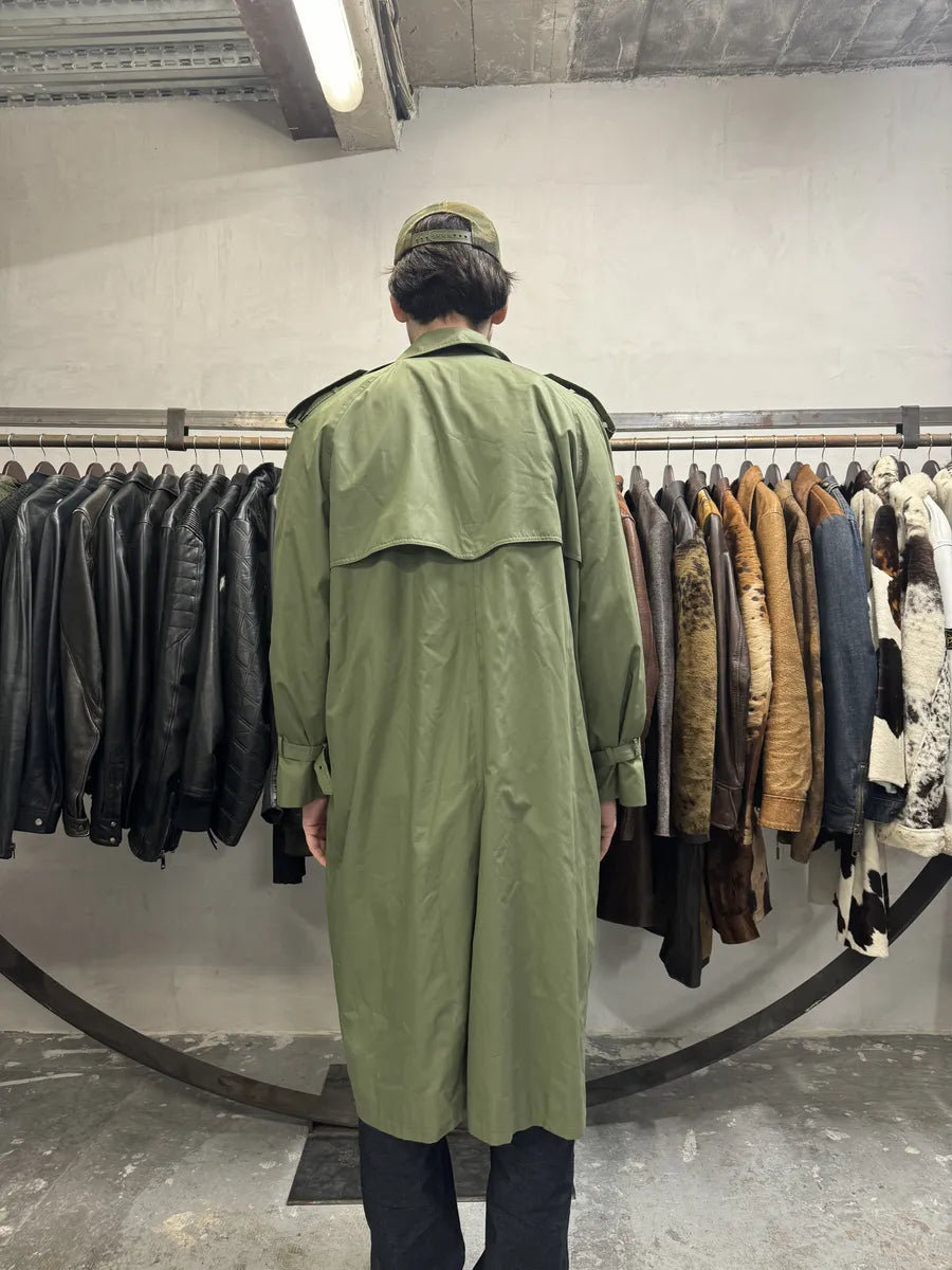 1990s Yves Saint Laurent Green Buttoned Trench Coat oFXVmmB 2