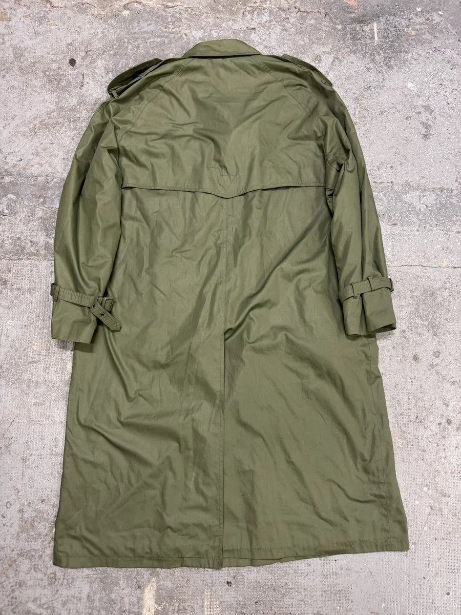 1990s Yves Saint Laurent Green Buttoned Trench Coat oFXVmmB 3