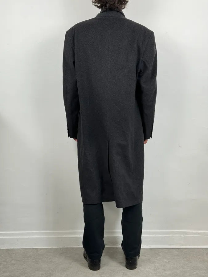 1990s Yves Saint Laurent Grey Wool & Cashmere Trench Coat TfPkeWb 2