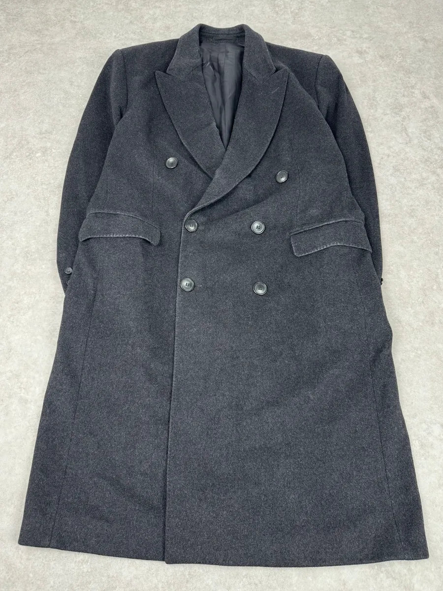 1990s Yves Saint Laurent Grey Wool & Cashmere Trench Coat TfPkeWb 3