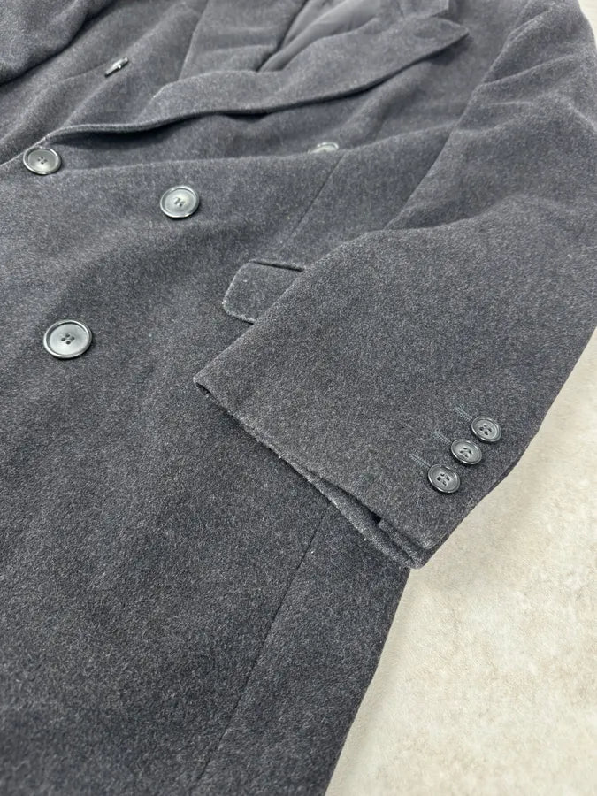 1990s Yves Saint Laurent Grey Wool & Cashmere Trench Coat TfPkeWb 5