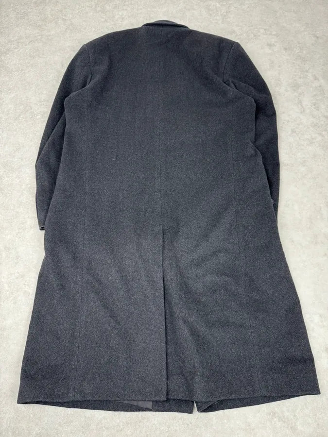 1990s Yves Saint Laurent Grey Wool & Cashmere Trench Coat TfPkeWb 6