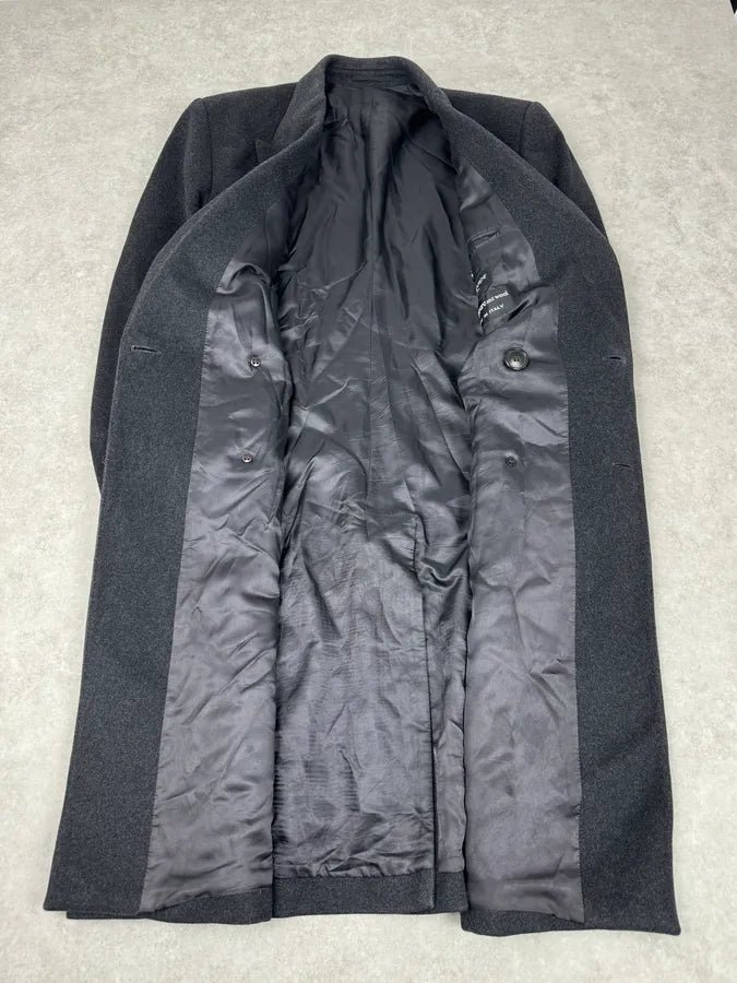 1990s Yves Saint Laurent Grey Wool & Cashmere Trench Coat TfPkeWb 7