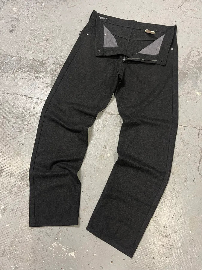 1990s Yves Saint Laurent Grey Wool Pants (L) xIUWNZt 4