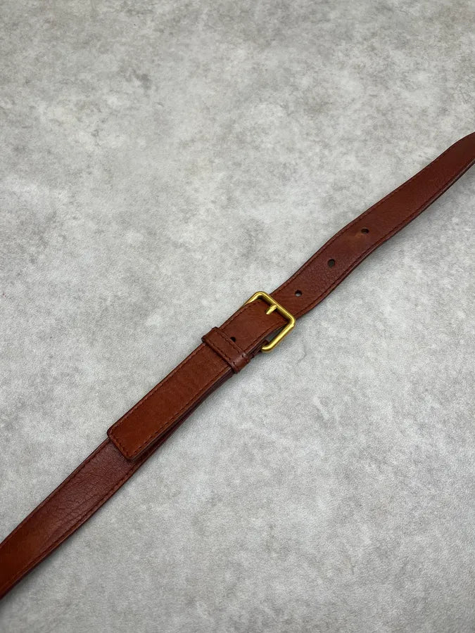 1990s Yves Saint Laurent Multi-Pocket Brown Leather Shoulder Bag ymjFLyr 5