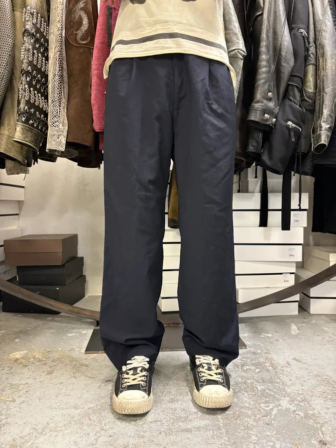 1990s Yves Saint Laurent Navy Wool Pants jEcKHKz 1