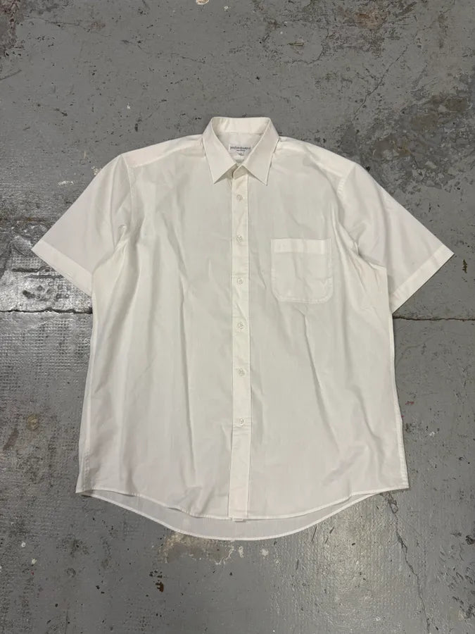 1990s Yves Saint Laurent White Short Sleeves Shirt FVCqGrt 0