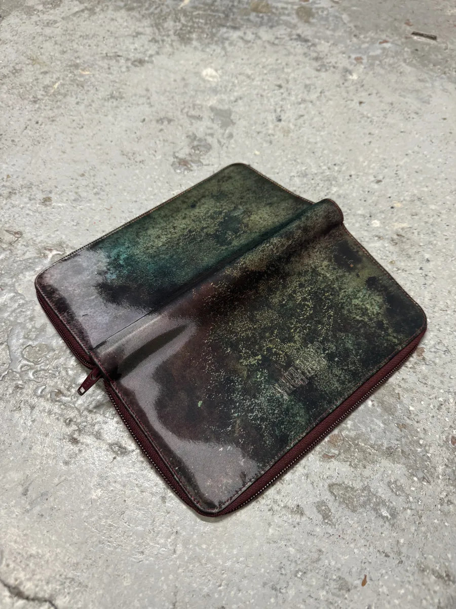 1995 Jean Paul Gaultier Earth Eroded Satin Leather Wallet mZfSZIq 2