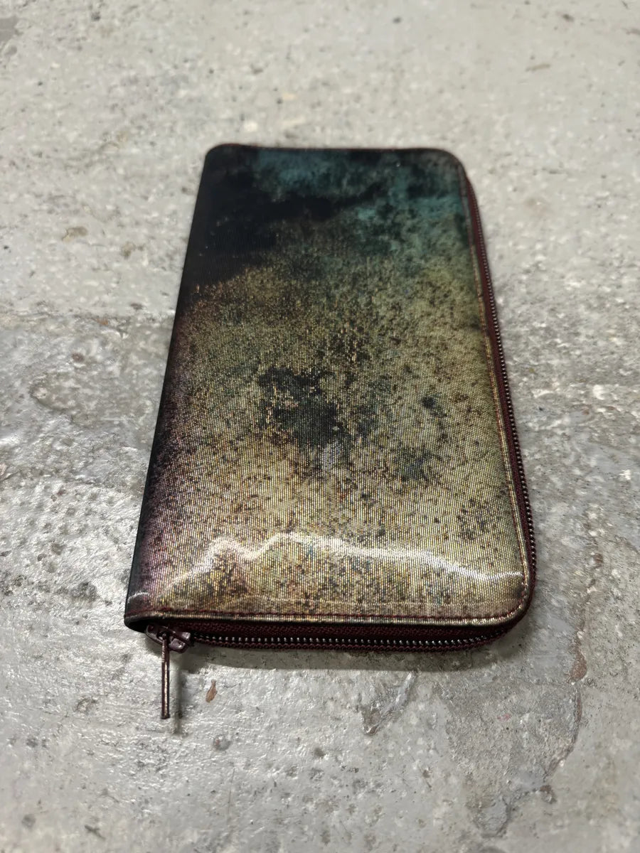 1995 Jean Paul Gaultier Earth Eroded Satin Leather Wallet mZfSZIq 4