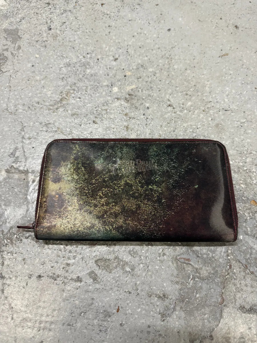 1995 Jean Paul Gaultier Earth Eroded Satin Leather Wallet mZfSZIq 7