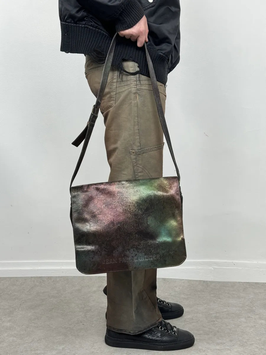 1995 Jean Paul Gaultier World Eroded Satin Shoulder Bag NoSmNUz 0