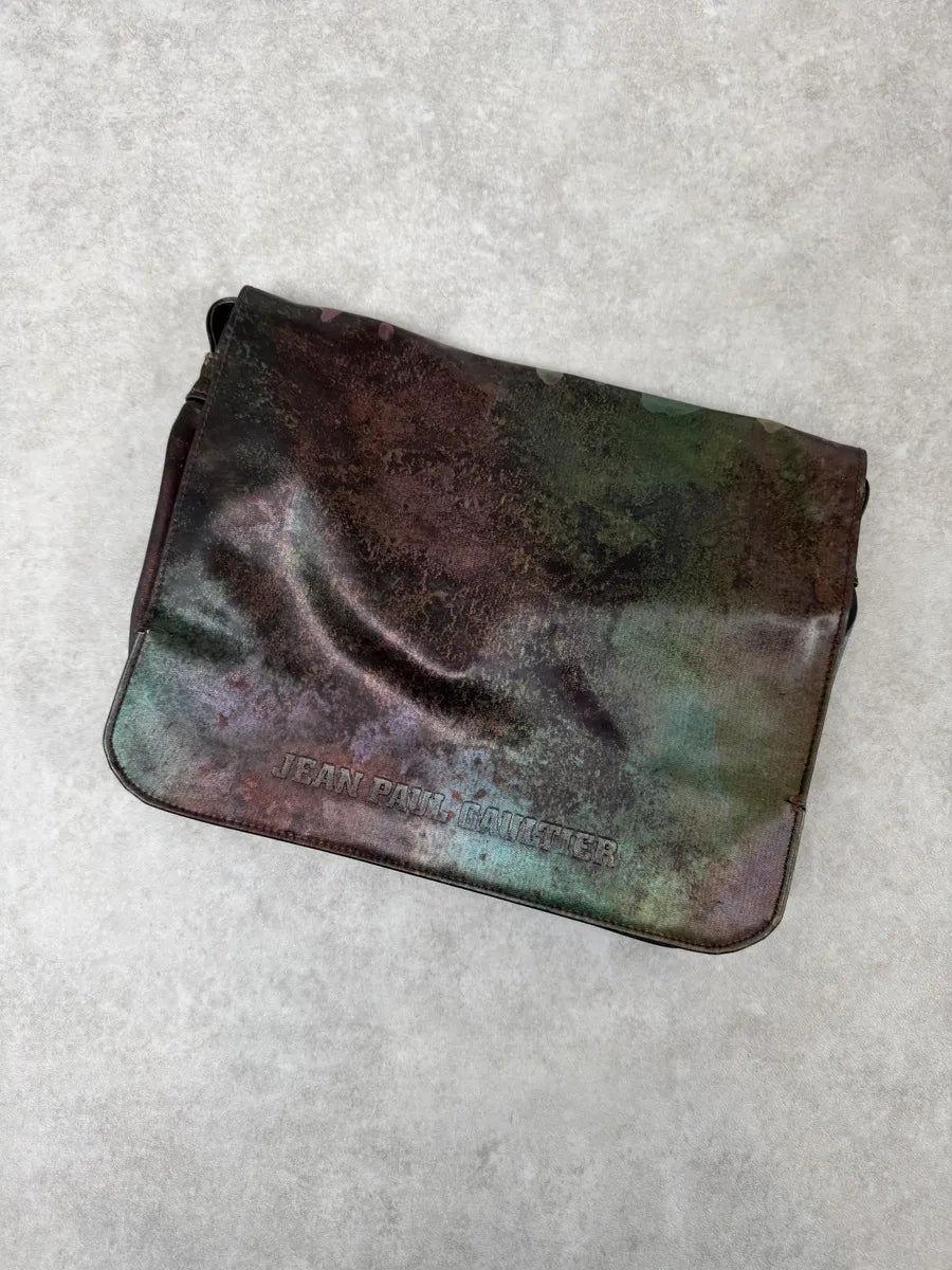 1995 Jean Paul Gaultier World Eroded Satin Shoulder Bag NoSmNUz 10