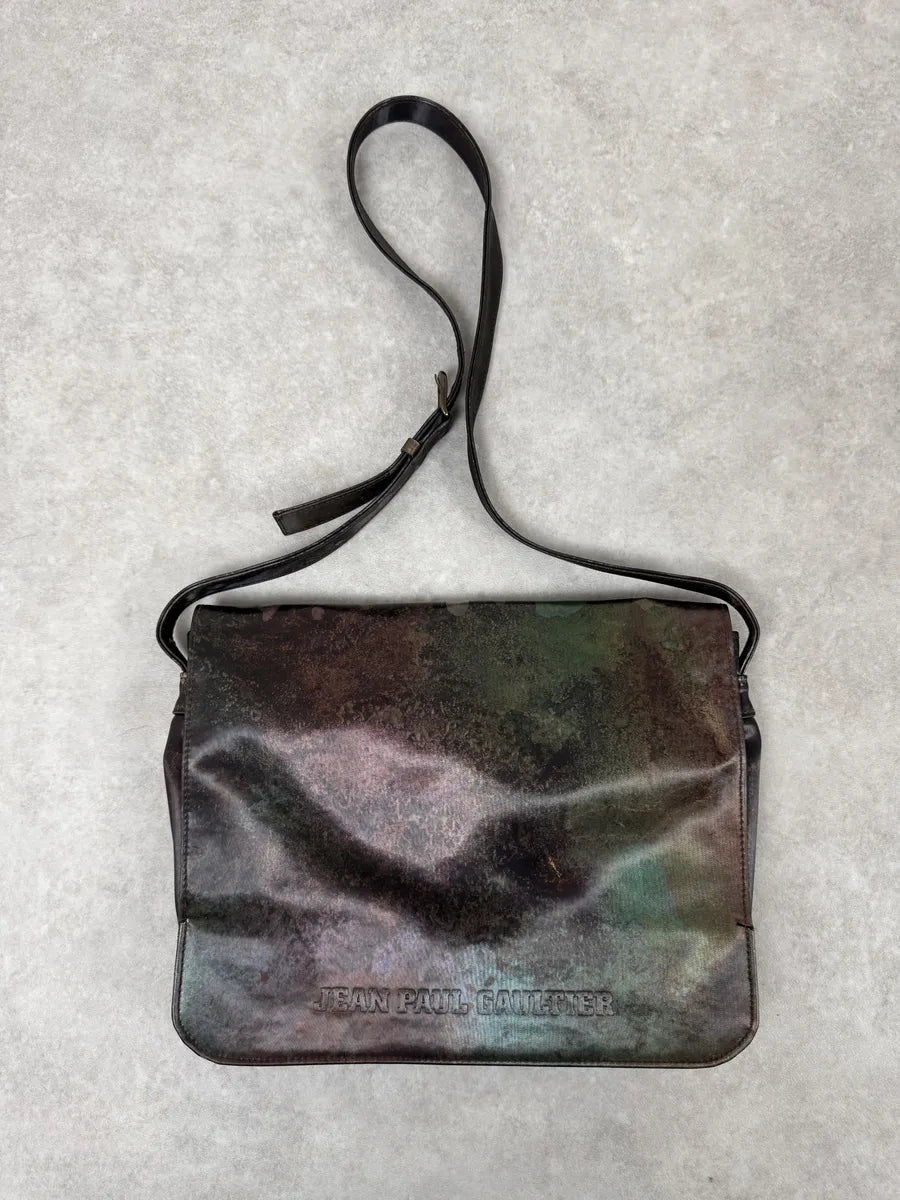 1995 Jean Paul Gaultier World Eroded Satin Shoulder Bag NoSmNUz 5