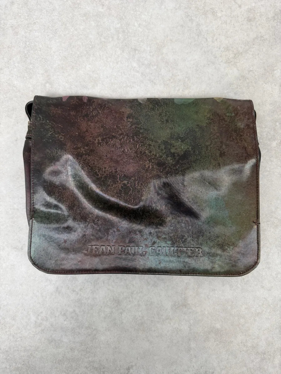 1995 Jean Paul Gaultier World Eroded Satin Shoulder Bag NoSmNUz 8
