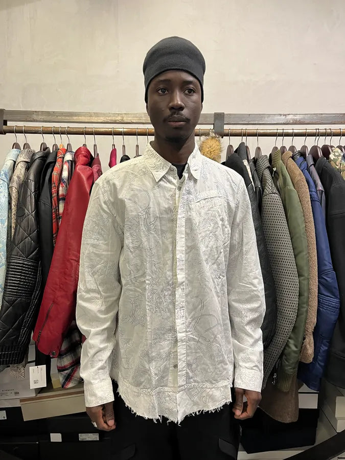 SS1995 Marithé + François Girbaud Tatoos Faded White Shirt soEwhvj 1