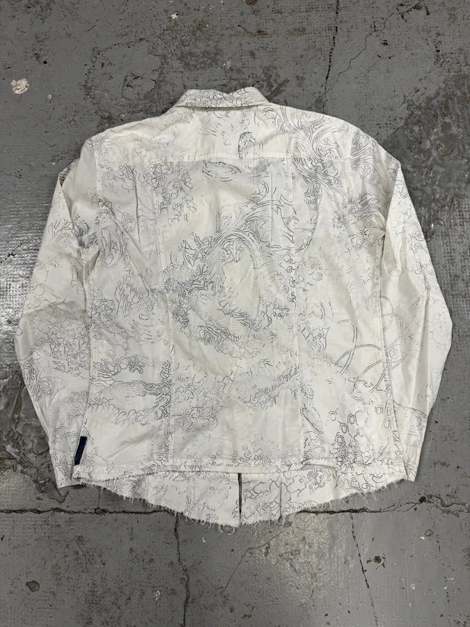 SS1995 Marithé + François Girbaud Tatoos Faded White Shirt soEwhvj 3