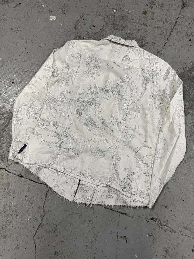 SS1995 Marithé + François Girbaud Tatoos Faded White Shirt soEwhvj 5