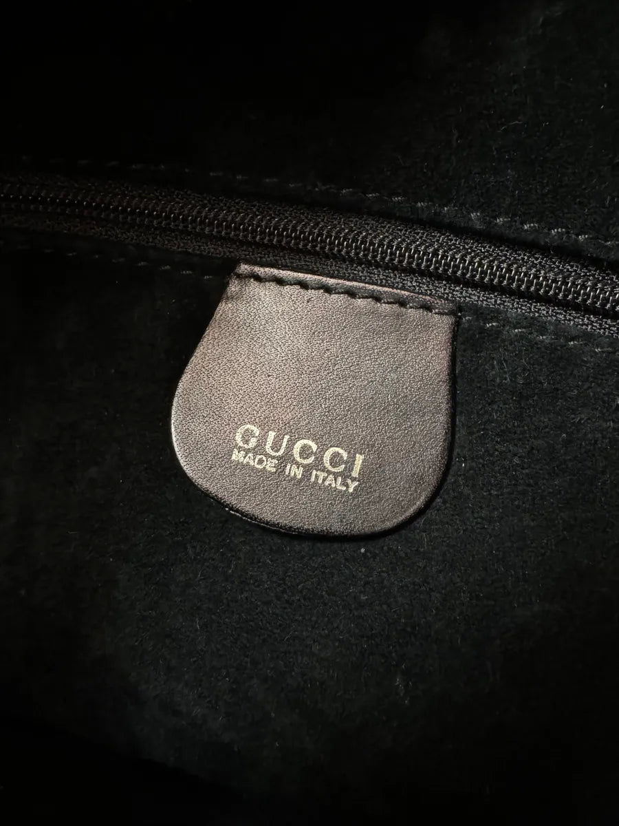 1996 Gucci Tom Ford Brown Woven Leather Bamboo Shoulder Bag XGFTDXn 10