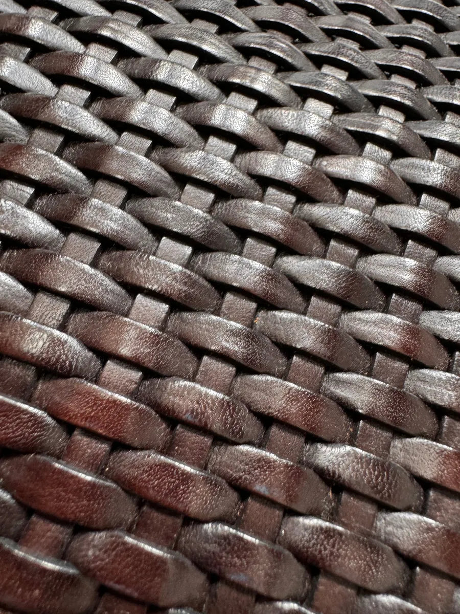 1996 Gucci Tom Ford Brown Woven Leather Bamboo Shoulder Bag XGFTDXn 6