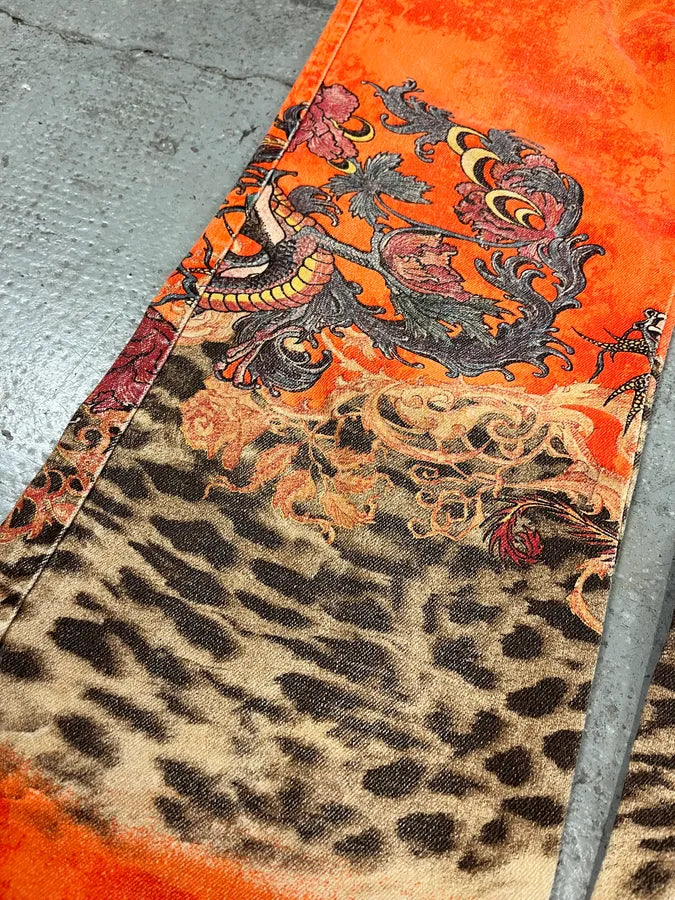 1998 Cavalli Fantasy World Orange Pants MfqoDNC 11