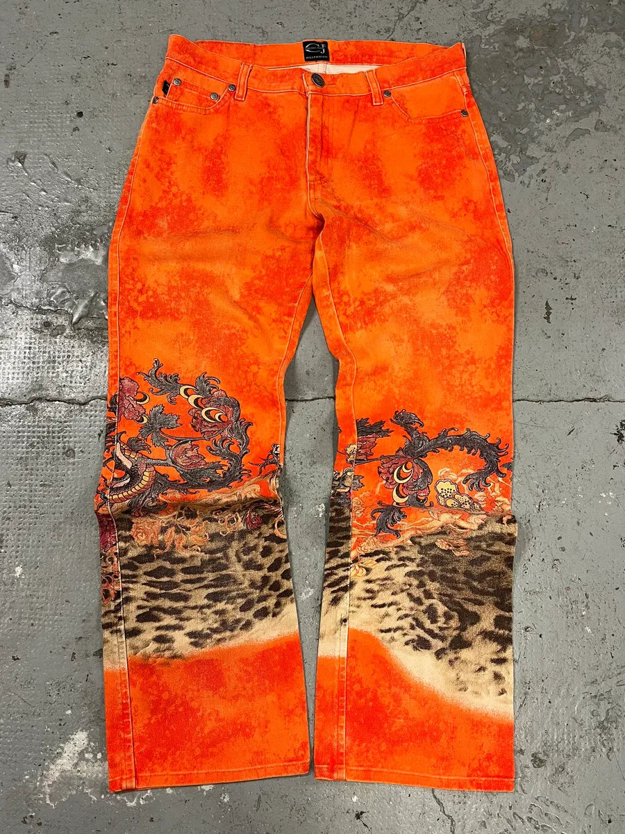 1998 Cavalli Fantasy World Orange Pants MfqoDNC 0