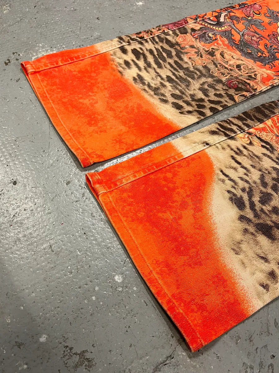 1998 Cavalli Fantasy World Orange Pants MfqoDNC 5