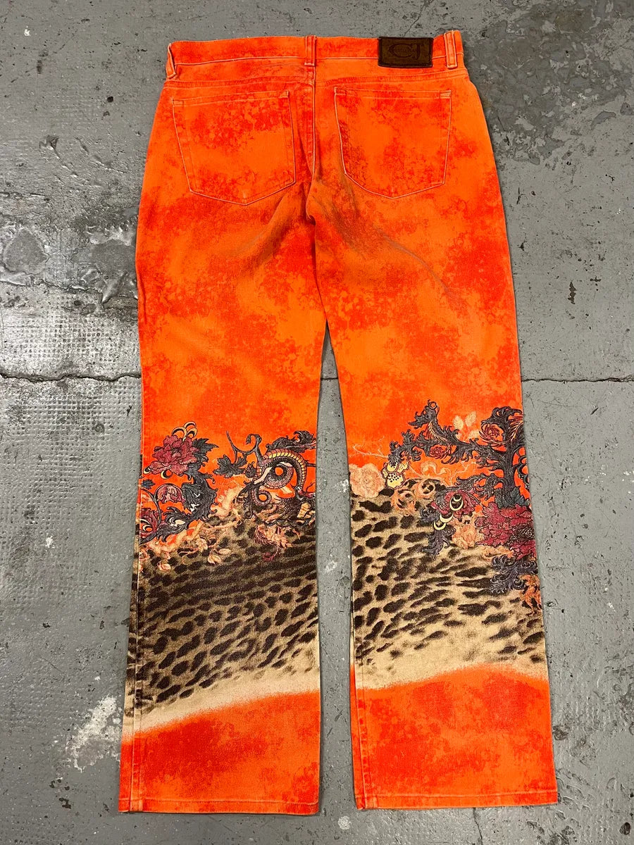 1998 Cavalli Fantasy World Orange Pants MfqoDNC 8