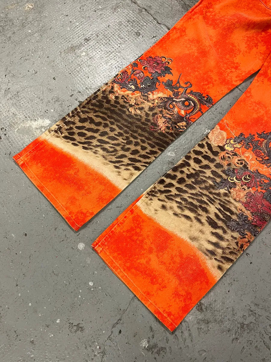 1998 Cavalli Fantasy World Orange Pants MfqoDNC 10