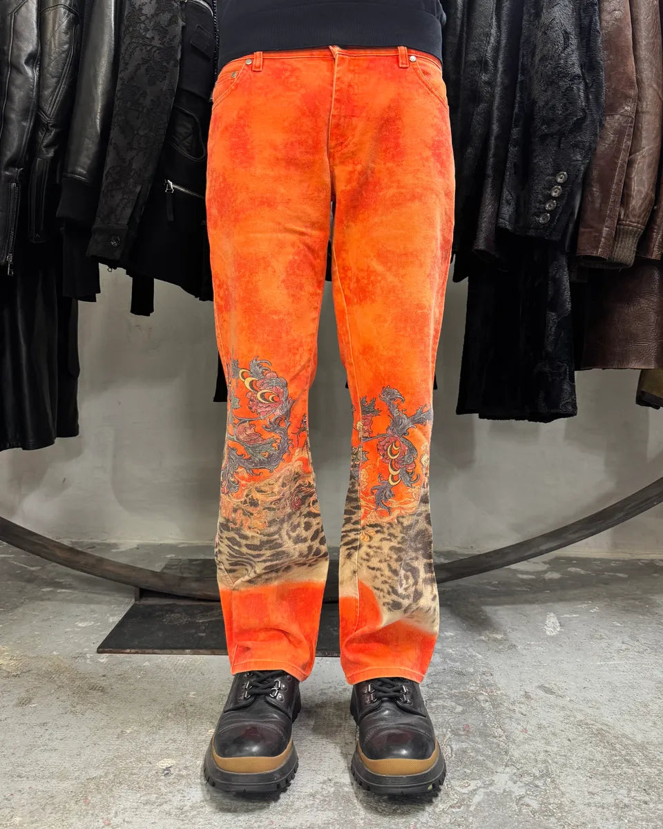 1998 Cavalli Fantasy World Orange Pants MfqoDNC 1