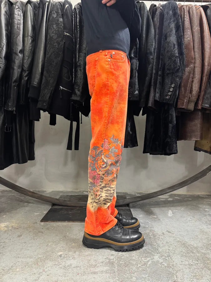 1998 Cavalli Fantasy World Orange Pants MfqoDNC 2