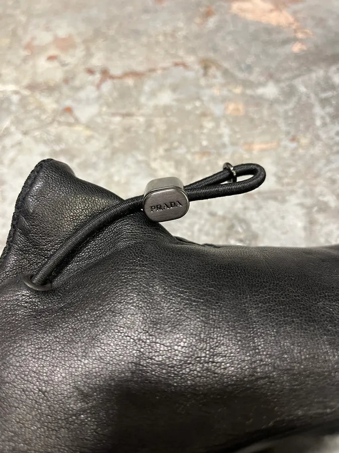 1999 Prada Toblach Black Leather Shoes (40.5eu/us7.5) znPPIuq 3