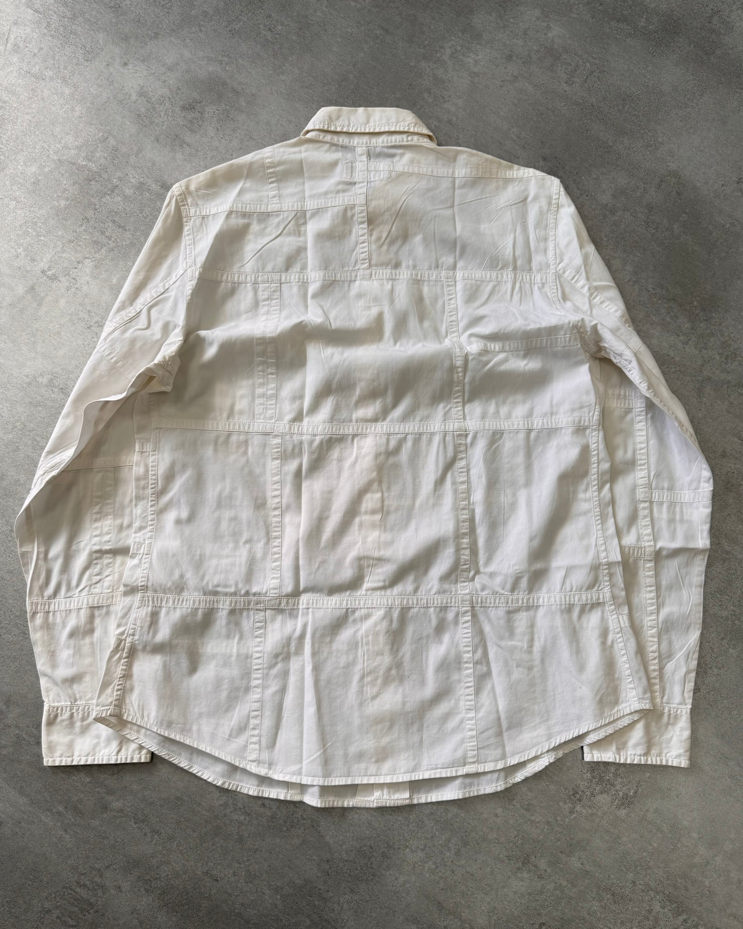 2000s Armani White Panels Shirt (L)