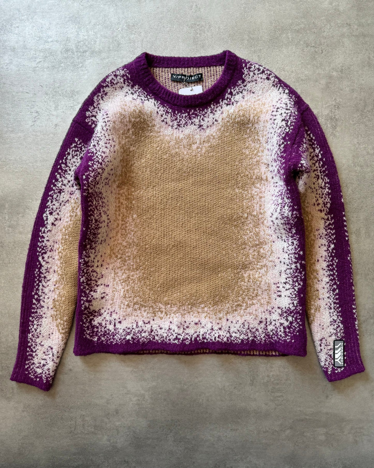 Y/Project Spray-Effect Knitted Gradient Sweater (S)