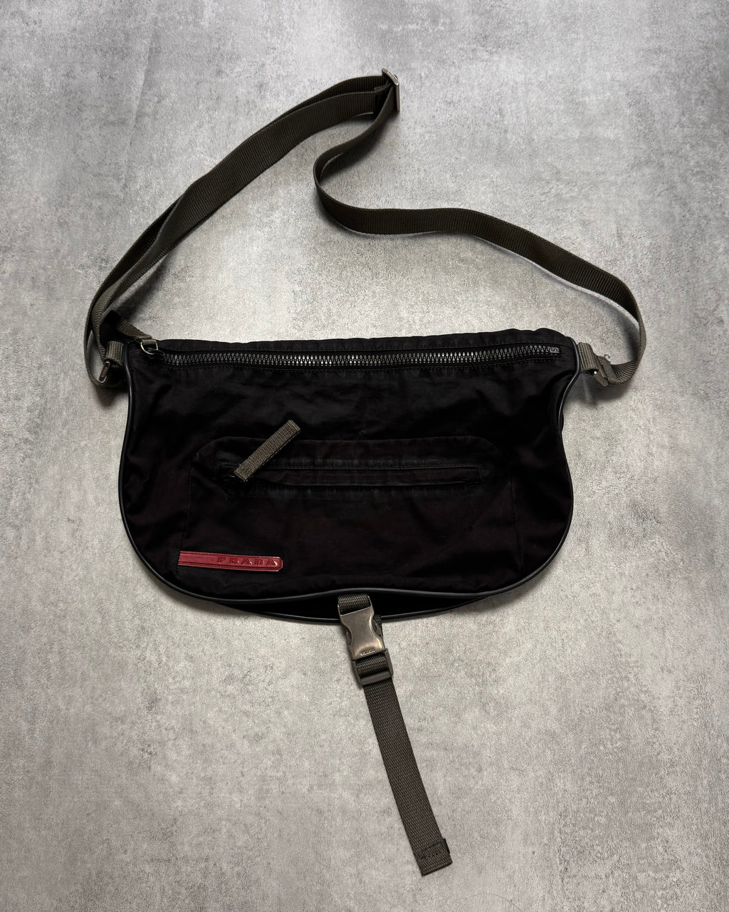 2000s Prada Luna Rossa Technical Nylon Shoulder Bag