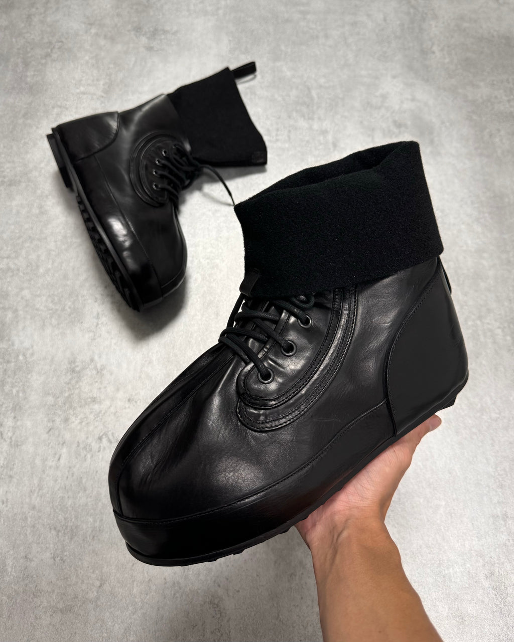 Givenchy (B).STROY Bunny Black Calf Leather Ankle Boots