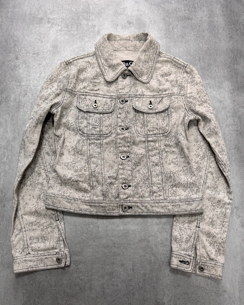 2000s Dolce & Gabbana Camouflage Light Cropped Jacket
